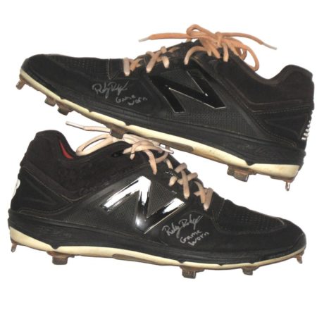 Riley Delgado Rome Braves Game Worn & Signed Black & White New Balance Baseball Cleats