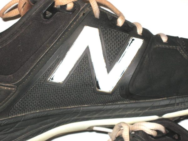 Riley Delgado Rome Braves Game Worn & Signed Black & White New Balance Baseball Cleats