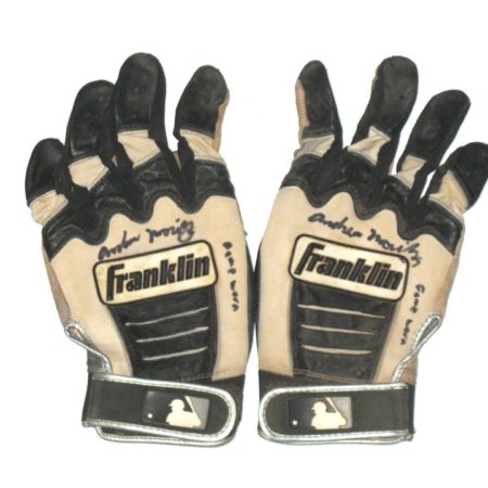 Andrew Moritz UNC Greensboro Spartans Game Worn & Signed Franklin Batting Gloves