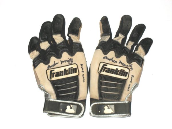 Andrew Moritz UNC Greensboro Spartans Game Worn & Signed Franklin Batting Gloves