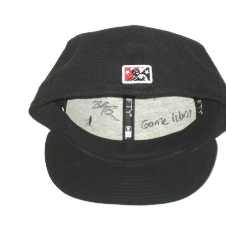 Billy Burns Game Worn & Signed Official Black Nashville Sounds Guitar New Era 59FIFTY Fitted Hat