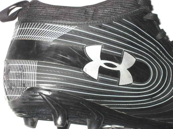 Darren Fells 2019 Houston Texans Game Worn & Signed Black & Silver Under Armour Nitro Cleats