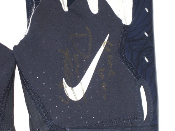 Darren Fells 2019 Houston Texans Game Worn & Signed Blue & White Nike 3XL Gloves