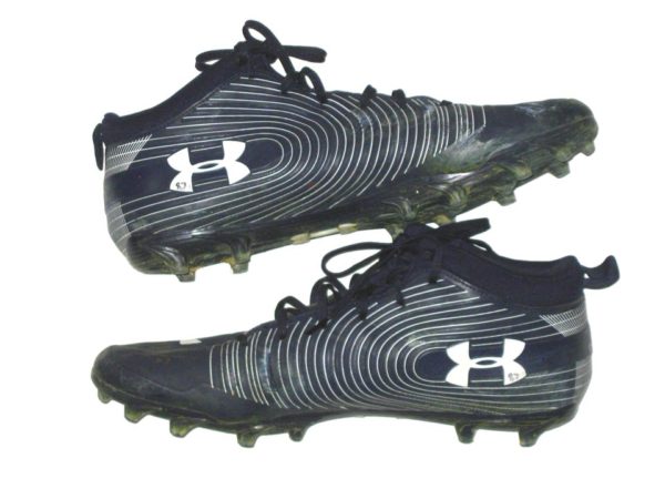 Darren Fells 2019 Houston Texans Game Worn & Signed Blue & White Under Armour Nitro Cleats