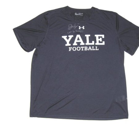 Dieter Eiselen Practice Worn & Signed Official Blue Yale Bulldogs Football Under Armour 2XL Shirt