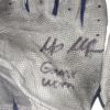 Max Moroff 2019 Cleveland Indians Game Worn & Signed Gray & Blue Franklin Batting Gloves - Image 3