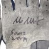 Max Moroff 2019 Cleveland Indians Game Worn & Signed Gray & Blue Franklin Batting Gloves - Image 4