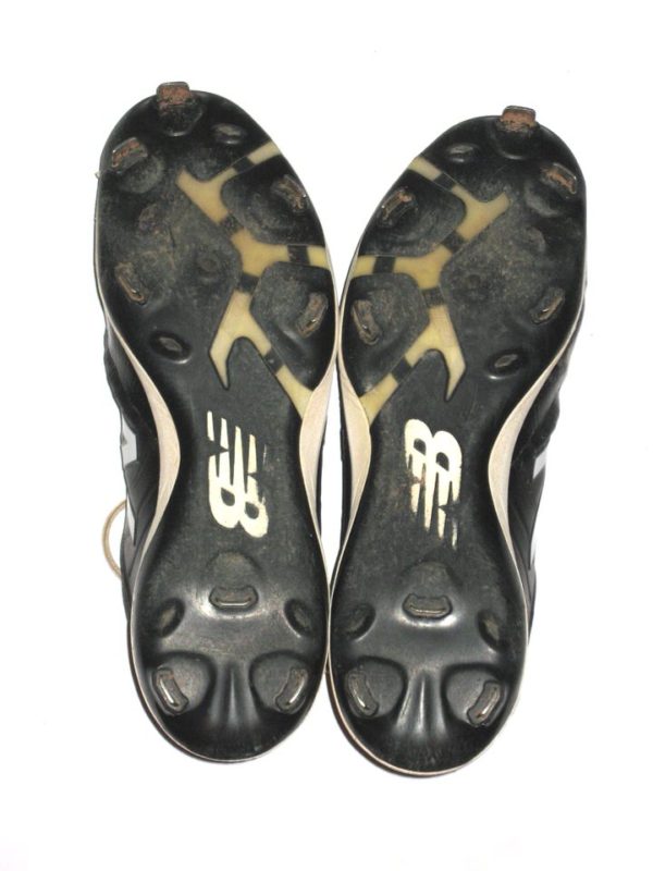 Dario Pizzano 2020 Winnipeg Goldeyes Game Worn & Signed Black & White New Balance Cleats - Image 10
