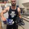 Dario Pizzano 2020 Winnipeg Goldeyes Game Worn & Signed Black & White Franklin Batting Gloves - Image 9