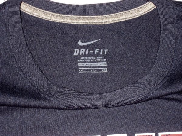 Drew Lugbauer 2019 Game Worn & Signed Official Blue Atlanta Braves Nike Dri-Fit XXL Shirt