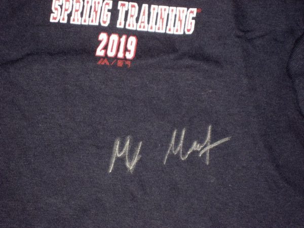 Max Moroff Practice Worn & Signed Official Cleveland Indians Spring Training 2019 #26 Majestic Long Sleeve Shirt