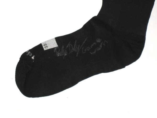 Riley Delgado Florida Fire Frogs Game Worn & Signed Blue & Black Drymax Socks