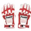 Max Moroff 2019 Cleveland Indians Game Worn & Signed Red & White Franklin Batting Gloves