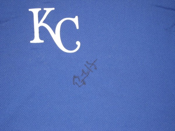 Bryce Hensley 2019 Lexington Legends Practice Worn & Signed Official Kansas City Royals Nike Pro Combat Fitted XXL Shirt