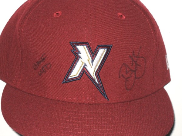 Bryce Hensley Game Used & Signed Official Road Northwest Arkansas Naturals New Era 59FIFTY Fitted Hat