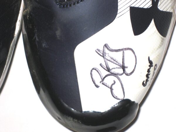 Bryce Hensley UNC Greensboro Spartans Game Worn & Signed White & Blue Under Armour Baseball Cleats