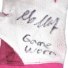 Max Moroff Columbus Clippers Game Worn & Signed Pink, White & Gray Under Armour Batting Gloves