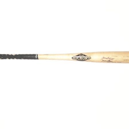 Andrew Moritz 2019 Florida Fire Frogs Game Used & Signed Old Hickory Maple Bat - Cracked