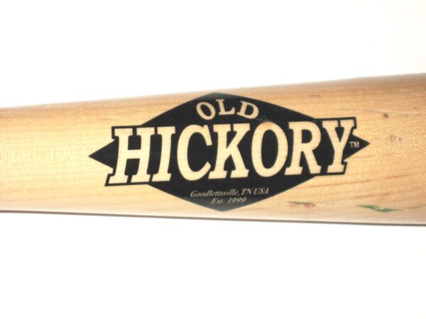 Andrew Moritz 2019 Florida Fire Frogs Game Used & Signed Old Hickory Maple Bat - Cracked