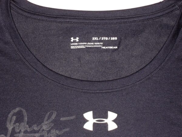 Dieter Eiselen Practice Worn & Signed Official Blue Yale Bulldogs Football Long Sleeve Under Armour 2XL Shirt