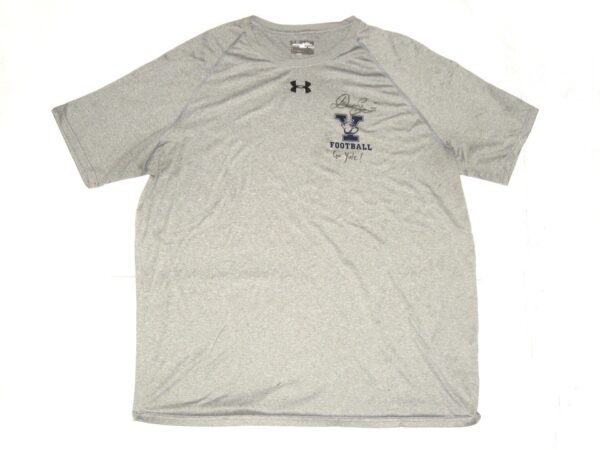 Dieter Eiselen Practice Worn & Signed Official Gray Yale Bulldogs Football Under Armour 2XL Shirt