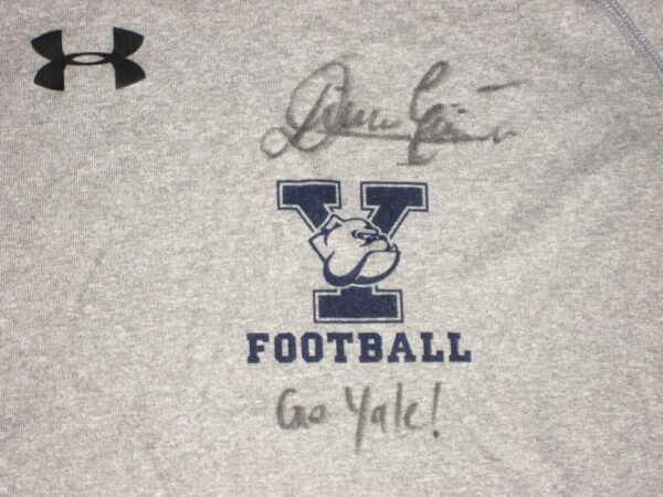 Dieter Eiselen Practice Worn & Signed Official Gray Yale Bulldogs Football Under Armour 2XL Shirt