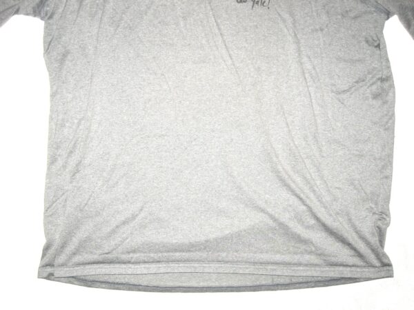 Dieter Eiselen Practice Worn & Signed Official Gray Yale Bulldogs Football Under Armour 2XL Shirt