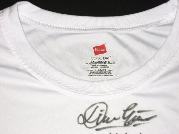 Dieter Eiselen Practice Worn & Signed Official White Yale Bulldogs Football Hanes Cool Dri 2XL Shirt