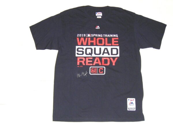 Max Moroff Player Issued Official Cleveland Indians #26 2019 Spring Training WHOLE SQUAD READY Majestic Shirt