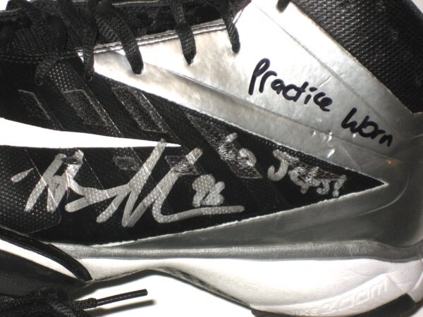 Henry Anderson 2020 New York Jets Practice Worn & Signed Black & Silver Nike Vapor Pro Turf Cleats