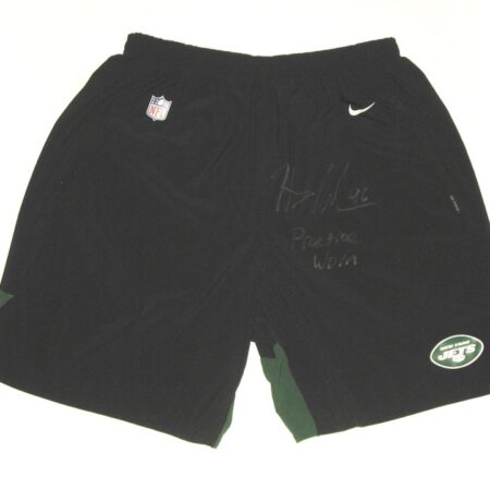 Henry Anderson Practice Worn & Signed Official New York Jets #96 On-Field Nike Dri-Fit XXL Shorts