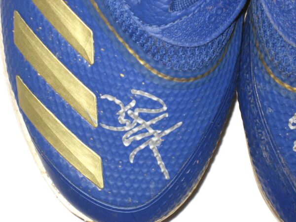 Bryce Hensley 2019 Lexington Legends Game Worn & Signed Adidas Icon V Boost Gold Cleats