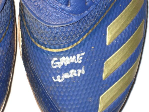 Bryce Hensley 2019 Lexington Legends Game Worn & Signed Adidas Icon V Boost Gold Cleats