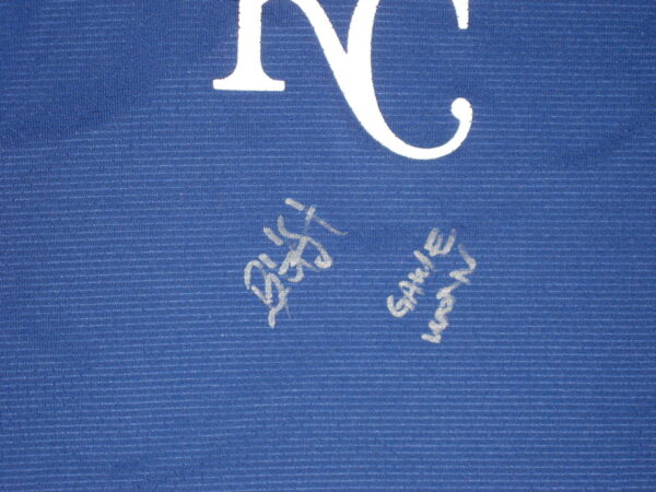 Bryce Hensley 2020 Game Worn & Signed Official Blue & Gray Kansas City Royals Nike Pro Dri-Fit XXL Shirt