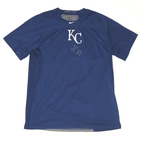 Bryce Hensley 2020 Game Worn & Signed Official Kansas City Royals Nike Pro Dri-Fit XL Shirt