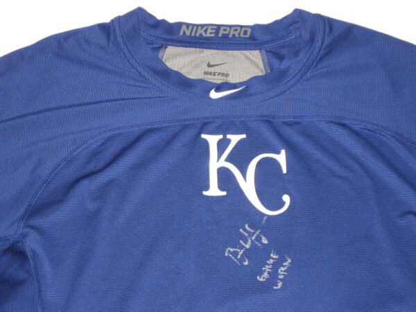 Bryce Hensley 2020 Game Worn & Signed Official Kansas City Royals Nike Pro Dri-Fit XL Shirt1
