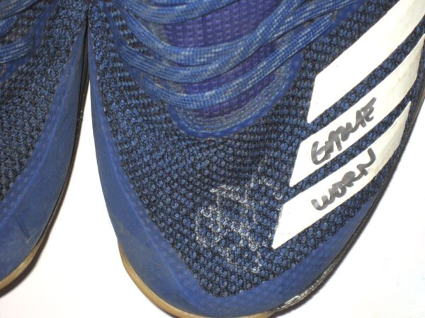 Bryce Hensley 2020 Kansas City Royals Game Worn & Signed Blue & Black Adidas Shoes – Worn In Instructional League!