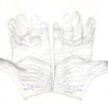 Chandler Cox Miami Dolphins Game Worn & Signed White & Silver Nike XL Gloves