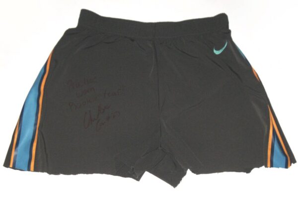 Chandler Cox Rookie Year Practice Worn & Signed Official Miami Dolphins #27 Cut-Off Nike Speed Vent Performance Dri-Fit Shorts