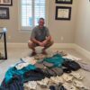 Chandler Cox with Rookie Year Practice Worn & Signed Official Miami Dolphins #27 Cut-Off Nike Speed Vent Performance Dri-Fit Shorts