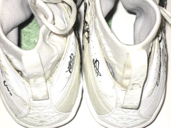 Henry Anderson 2020 New York Jets Game Worn & Signed White & Black Nike Alpha Huarache Cleats