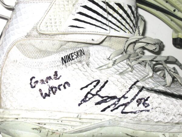 Henry Anderson 2020 New York Jets Game Worn & Signed White & Black Nike Lunarbeast Cleats