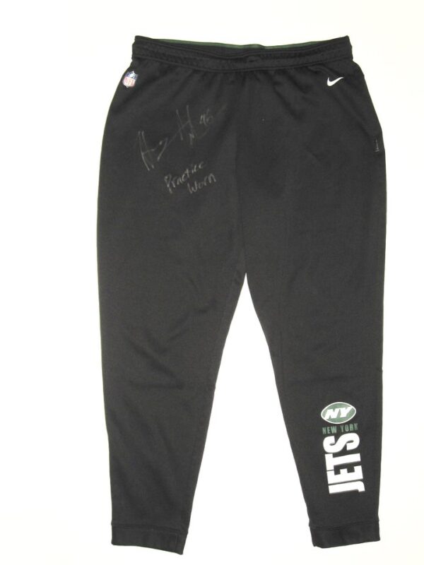 Henry Anderson 2020 Practice Worn & Signed Official New York Jets #96 Nike On-Field XXL Sweatpants