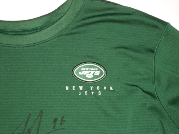 Henry Anderson Player Issued & Signed Official Green New York Jets #96 On-Field Long Sleeve Nike Dri-Fit XXL Shirt