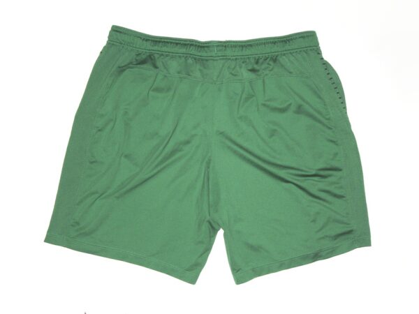 Tommy Kraemer Practice Worn & Signed Official Green Notre Dame Fighting Irish Under Armour HeatGear XXL Shorts