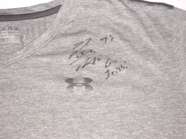 Tommy Kraemer Team Issued & Signed Official Notre Dame Fighting Irish Citrus Bowl Under Armour 3XL Shirt
