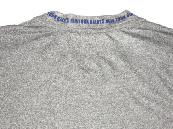 Alex Tanney 2020 Player Issued & Signed Official New York Giants #3 Sideline Player Performance Nike Dri-Fit Shirt