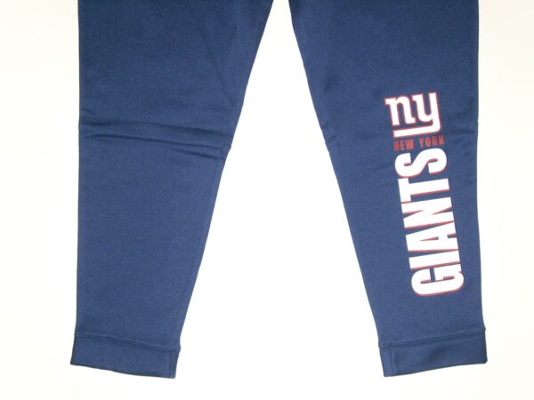 Alex Tanney Player Issued & Signed Official Blue New York Giants #3 On-Field Nike Dri-Fit XL Sweatpants