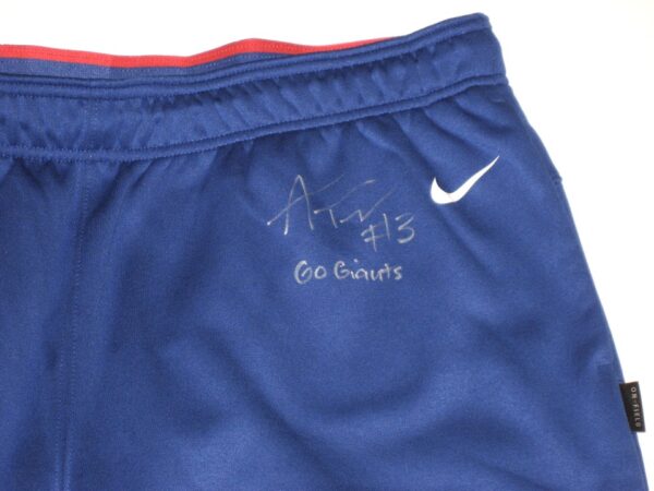 Alex Tanney Player Issued & Signed Official Blue New York Giants #3 On-Field Nike Dri-Fit XL Sweatpants