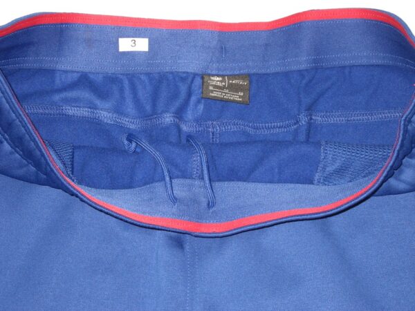 Alex Tanney Player Issued & Signed Official Blue New York Giants #3 On-Field Nike Dri-Fit XL Sweatpants